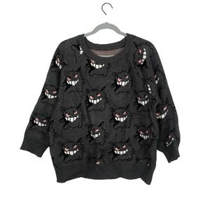Gengar Pokemon Kawaii Harajuku Knit Sweater Women's Small/Medium
